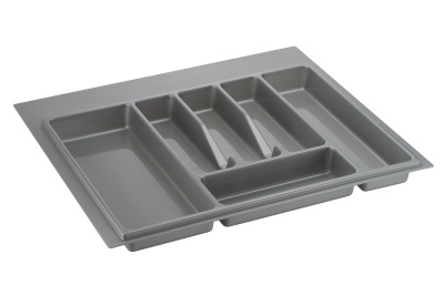 Лоток для столовых приборов 600 мм серый пластик